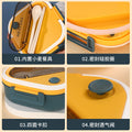 Square plastic bento box takeout lunch box divided student lunch box portable office worker microwaveable gift