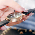 Aliexpress cross-border new korean style fashionable minimalist leather belt watch women's casual student quartz ladies watch - direct from the manufacturer