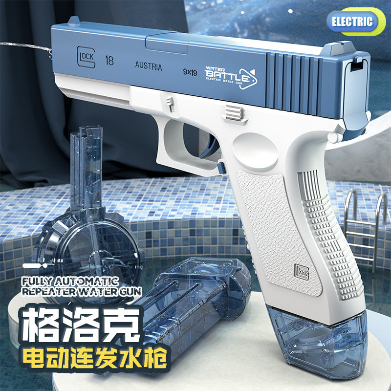 New glock electric water gun toy - automatic, high-pressure, powerful water blaster for kids - perfect for outdoor water fights and beach fun!