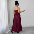 European and american cross-border women's  new bandeau maxi dress