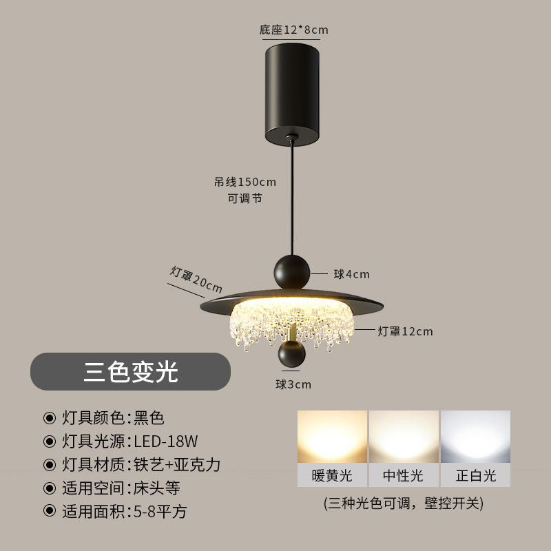 Medieval style restaurant chandelier three-head american retro water drop classy tea room bar table long strip lamp