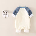 Baby pure cottonfleece-linedthickenedautumn winter onesie for going out and holding clothes for toddlers, cute super cute khakifashion crawling clothes