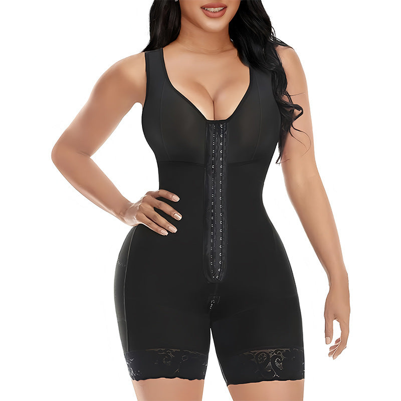 Amazon fashion cross-border shaping one-piece waist bra, tummy control, hip lift, tight body shaping butt jumpsuit