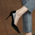 Nude stiletto heels - 2024 new spring/autumn collection - patent leather french pointed toe flats - versatile professional style women's shoes