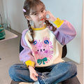 Girls' sweatshirt:  spring/autumn new arrival - trendy, stylish, long-sleeved, loose-fit top. perfect for spring, popular online, cute kids' clothing