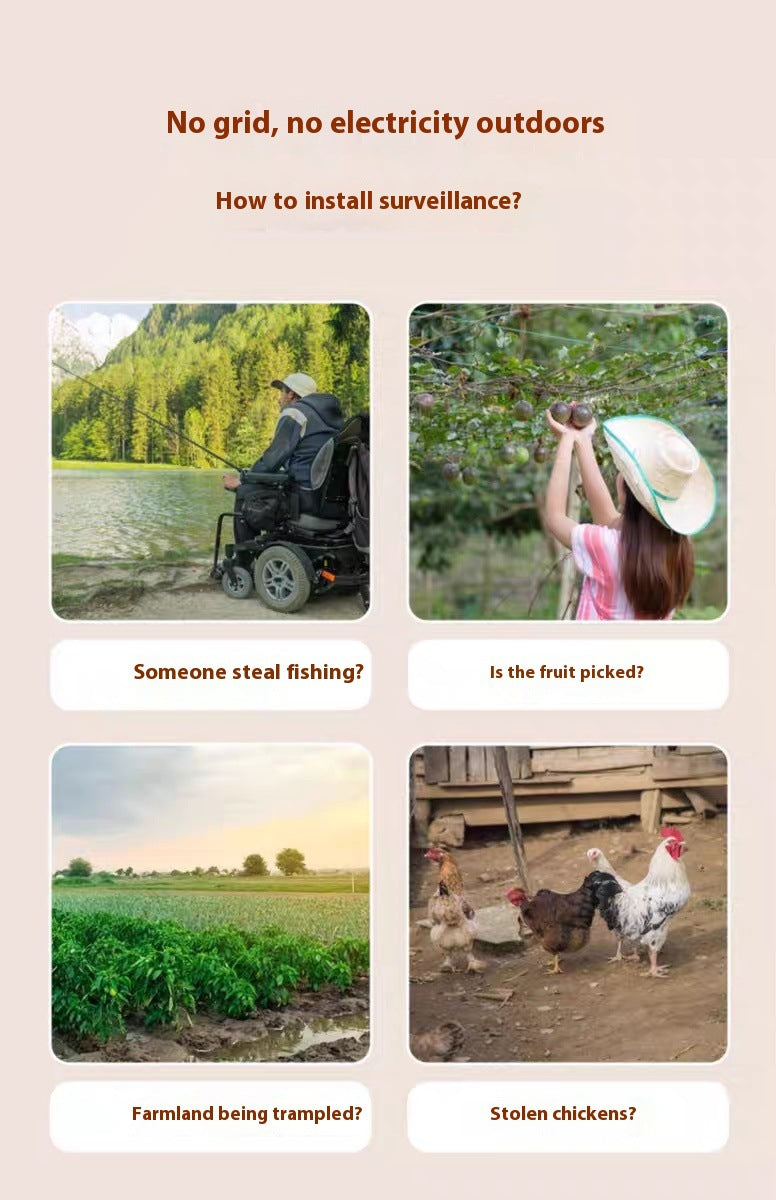 Customized camera Foreign home mobile phone remote 360 no dead angle high definition outdoor night vision solar 4G monitoring