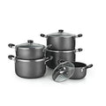 Direct from the source factory: in-stock, ready-to-ship large stockpot and soup pot sets, suitable for gas stoves, non-stick cookware sets, and general pot cooking