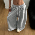 trendy brand women's casual pants -  autumn loose wide-leg flowy versatile trousers