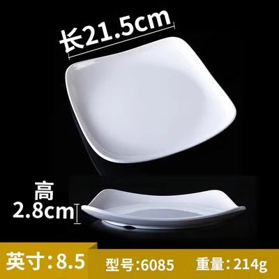 Fat beef plate melamine hotpot restaurant buffet plate tableware barbecue plate commercial side dish dish lettuce bucket haidilao
