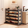 Steel shoe rack for home door multi-layer floor-standing storage rack large-capacity iron storage rack entrance door simple shoe cabinet