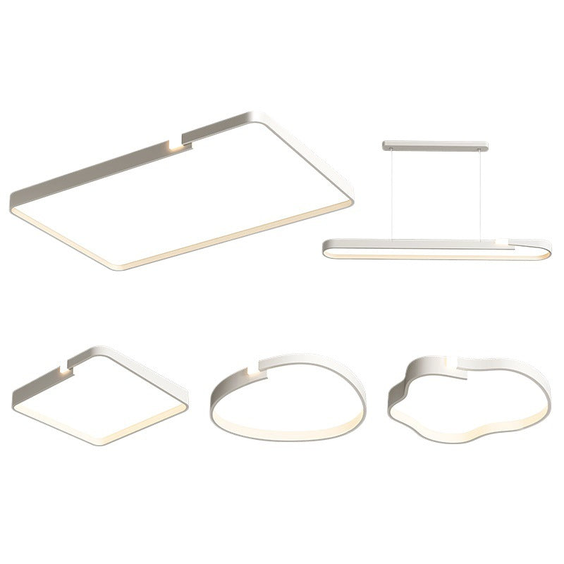 Minimal cream wind eye protection living room ceiling light modern simple atmosphere creative LED lighting combination whole house package