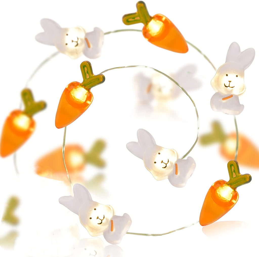 Cross-border new products, Easter carrot rabbit decorative lights, chick eggs, shell eggs, battery boxes, copper wire light strings.