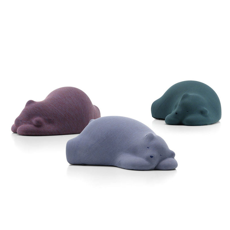 Modern designer ins trendy living room decor: creative, unique, and adorable sleeping bear sofa pillow