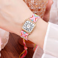 New women's watches live stream new women's woven strap quartz watch fashion cross-border wholesale