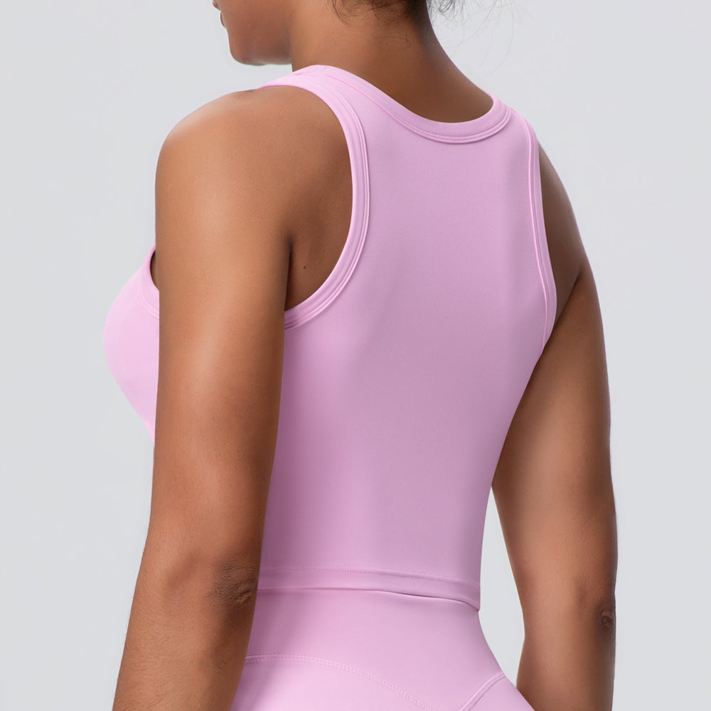 New shockproof, push-up, fixed-cup yoga top - women's barely-there outdoor sports bra for running, fitness, and beautiful back support