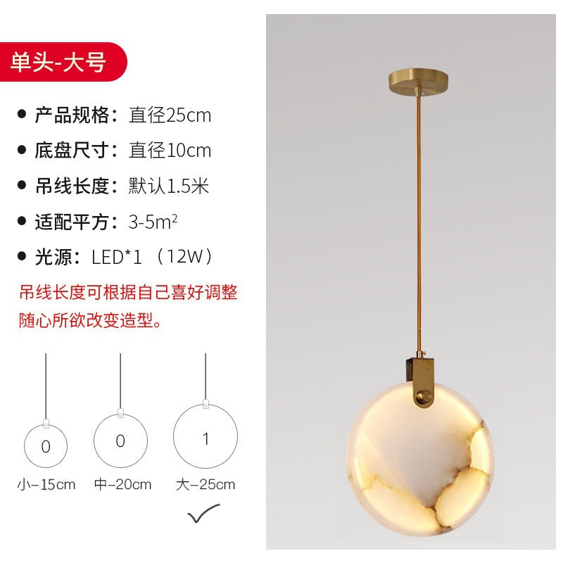 Accessible luxury all-copper spanish marble living room chandelier new chinoiserie round cake restaurant duplex house courtyard rotate staircase
