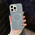 Custom high-value imd glitter luxury fashion magnetic solid color minimalist phone case for apple 16/15/14