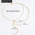 Fashion cross-border multi-layered imitation pearl waist chain niche stylesense of designeasiest for match tassel waist chain pants chain for women