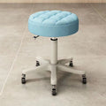 Professional salon stool - swivel, height adjustable, backrest, heavy-duty chair with casters - round chair for barber shops, nail salons, and office use