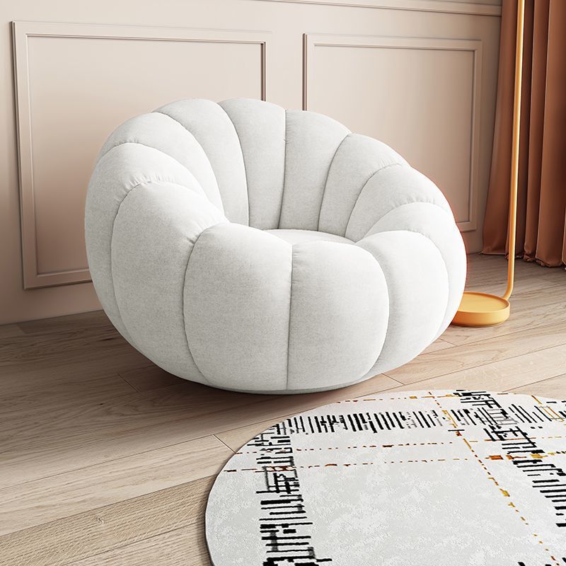 Lazy sponge sofa pumpkin chair single cream bean bag for home bedroom living room small apartment balcony lounge chair
