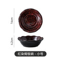 Japanese-style creative fruit & vegetable dessert salad bowl - microwave safe rice bowl - solid color ceramic with lace trim