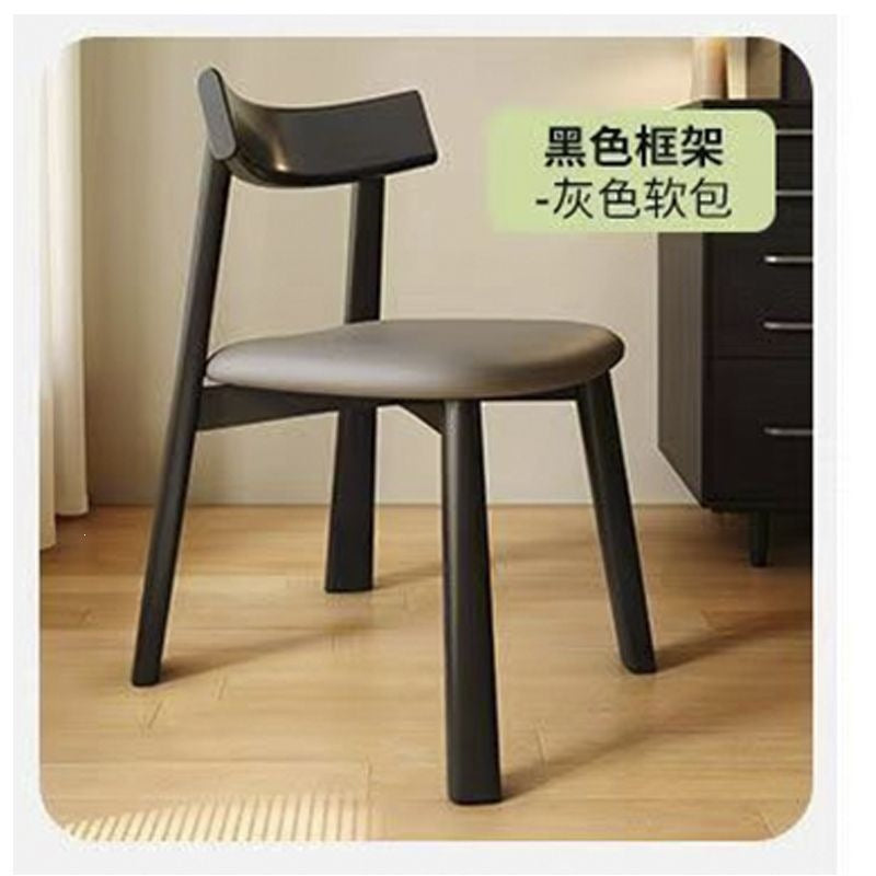 Solid wood dining chair scandinavianfrench medieval feng for home dining chair casual back dining chair black paddle restaurant bar chair
