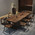 New chinoiserie large tea table solid wood whole cut for home large tea table tea table all-in-one a complete set of tea table and chairs tea table
