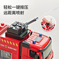 Kids' large fire truck toy - boy's alloy firefighter car with water spray, sprinkler, ladder, and rescue functions