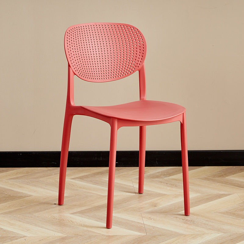 Popular scandinavian plastic chair for homethickened backrest dining chair study computer chair office negotiation training stool