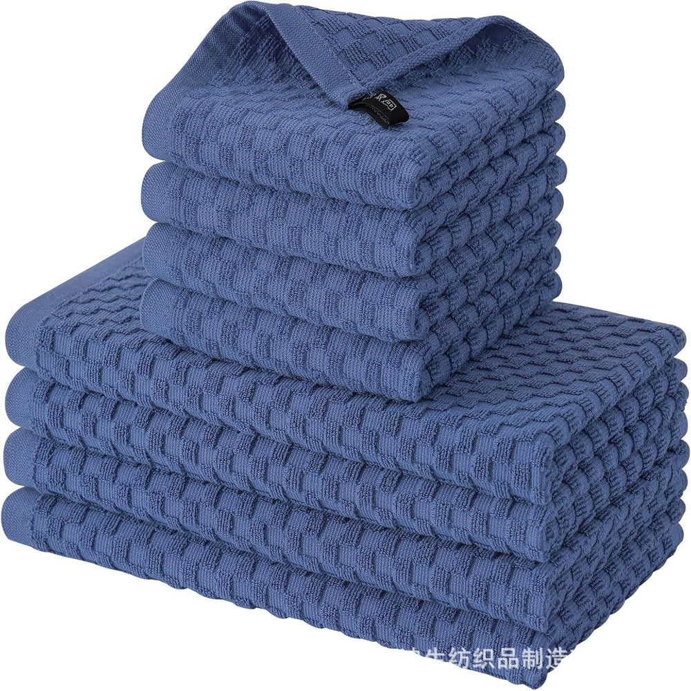 Pure cotton kitchen dish towels can be packaged in multiple pieces, soft and absorbent cleaning towels, cross-border amazon hot sale 30*30