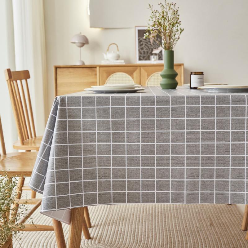 new premium light luxury tablecloth - waterproof, oil-proof, heat-resistant, wash-free pvc minimalist dining table cloth, tablecloth, coffee table cloth