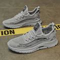 2025 winter new men's flyknit breathable anti-odor mesh anti-slip soft sole lightweight athletic casual trendy shoes