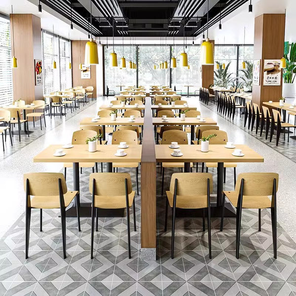 School Company Staff Canteen Catering Snacks Fast Food Restaurant Dining Table and Chair Commercial Combination Powder Shop Noodle Restaurant Restaurant