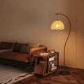 Medieval style retro lotus leaf floor lamp s-shaped for home fishing lamp new arrivalclassy atmosphere bedroom high-looking ins style