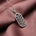 Personalized new copper inlaid zirconium full diamond geometric necklace for women classy sense of light luxury fashion non-fading best selling earring set