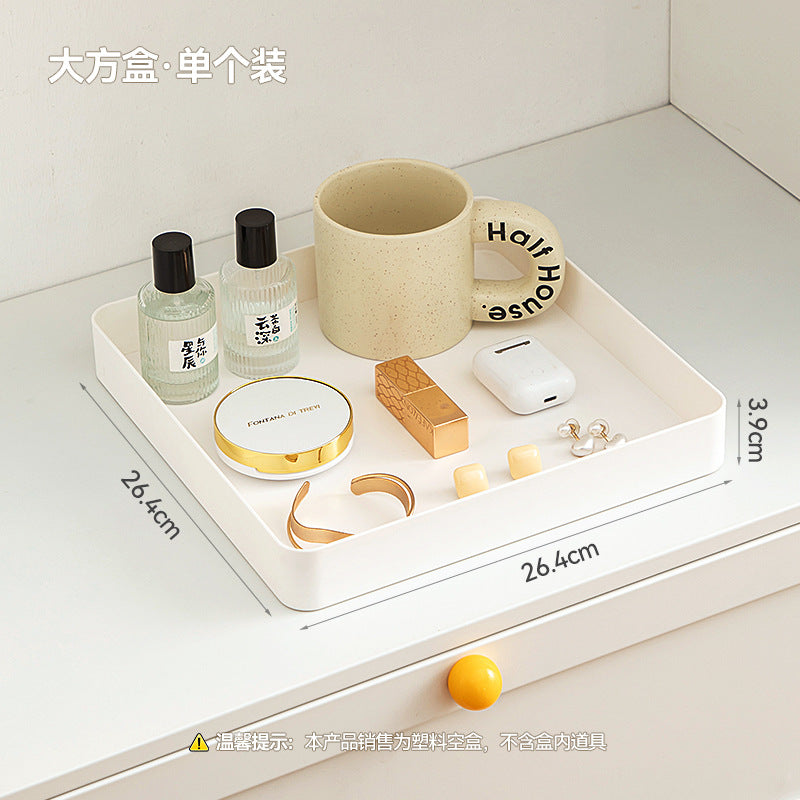 Separate sundries storage box Rectangle plastic porch storage box Grid porch storage desktop strip storage box