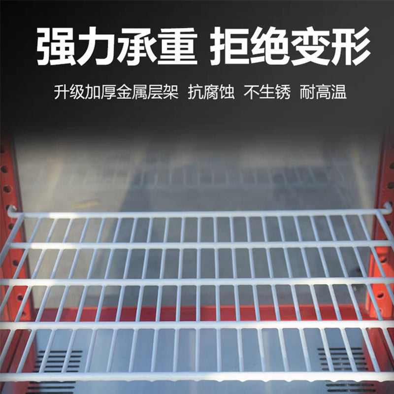 Beverage warming cabinet, hot drink display case, milk tart constant temperature warming showcase, commercial food warmer, led illuminated