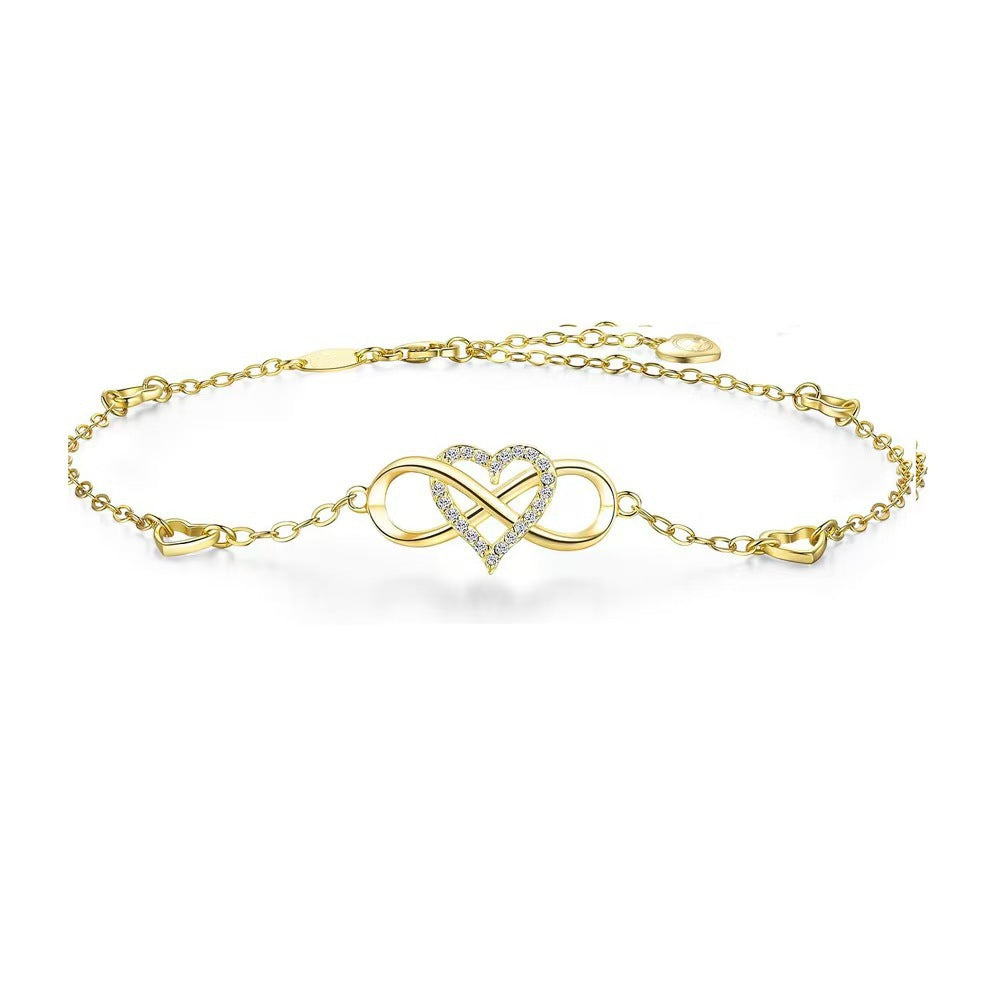 Unlimited love necklace for women - european and american minimalist heart-shaped choker necklace, cross-border direct supply, european and american minimalist style