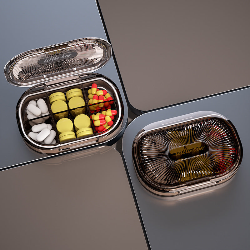 Convenient small medicine box to carry, large size to carry, moisture-proof sealed medicine in the morning, afternoon and evening, exquisite packaging box for medicines