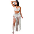 new arrival: hot-selling hand-crocheted sheer beach dress fashion set for women - perfect for  &