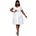 Amazon cross-border : european and american style sexy deep v-neck a-line maxi african dress evening gown