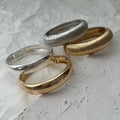 Open bangle wholesale - european & american cross-border fashion jewelry - smooth, minimalist metal style - wide round spring bracelet for women