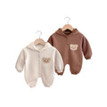 kids' onesie - thickened autumn/winter fleece bear romper - newborn fleece bodysuit - unisex baby outfit