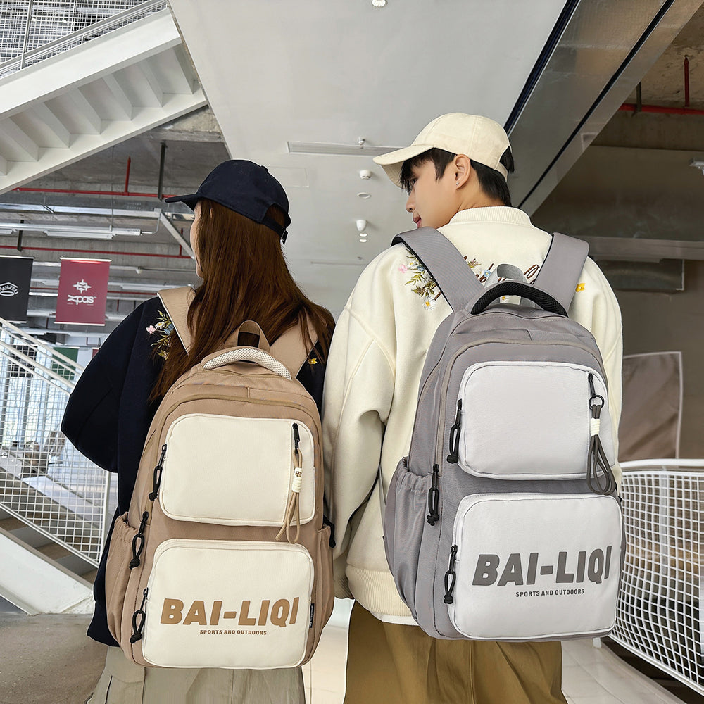 supply backpack - unisex, waterproof, multifunctional travel backpack with printed lettering, suitable for laptops