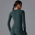 New double-sided brushed nylon long-sleeve yoga top - barely-there feel, casual pilates, running, and workout long-sleeve fitness top