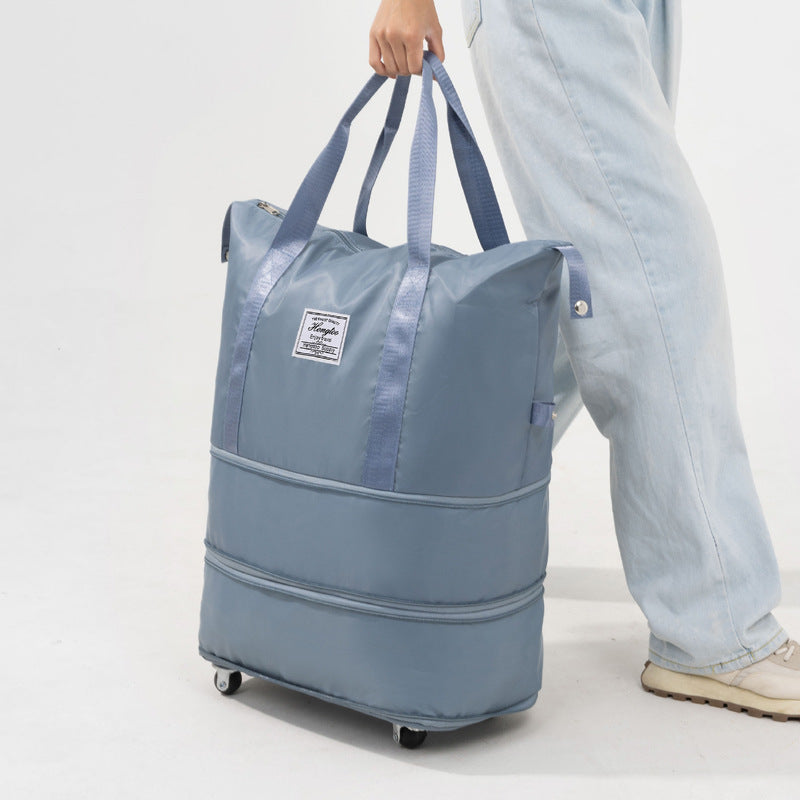 Large-capacity suitcase bag Double-layer extended storage luggage bag Short-distance delivery student school universal wheel travel bag