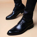 Spring men's easiest for match real soft leather trendy business casual leather shoes wedding shoes k-style pointed toe british tie back formal men's shoes