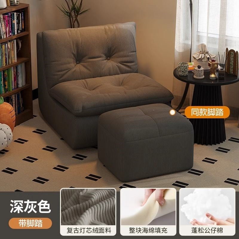 Lazy sofa can lie down and sleep in small apartment for home popular single sofa balcony casualretro square back chair