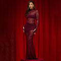 european and american women's clothing  spring new arrivals: spicy girl style sexy hollow-out see-through long bodycon mini dress