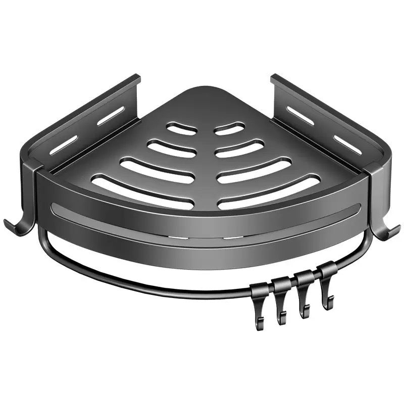 Gun gray bathroom bathroom triangle storage rack wall-mounted punch-free corner toilet washroom storage